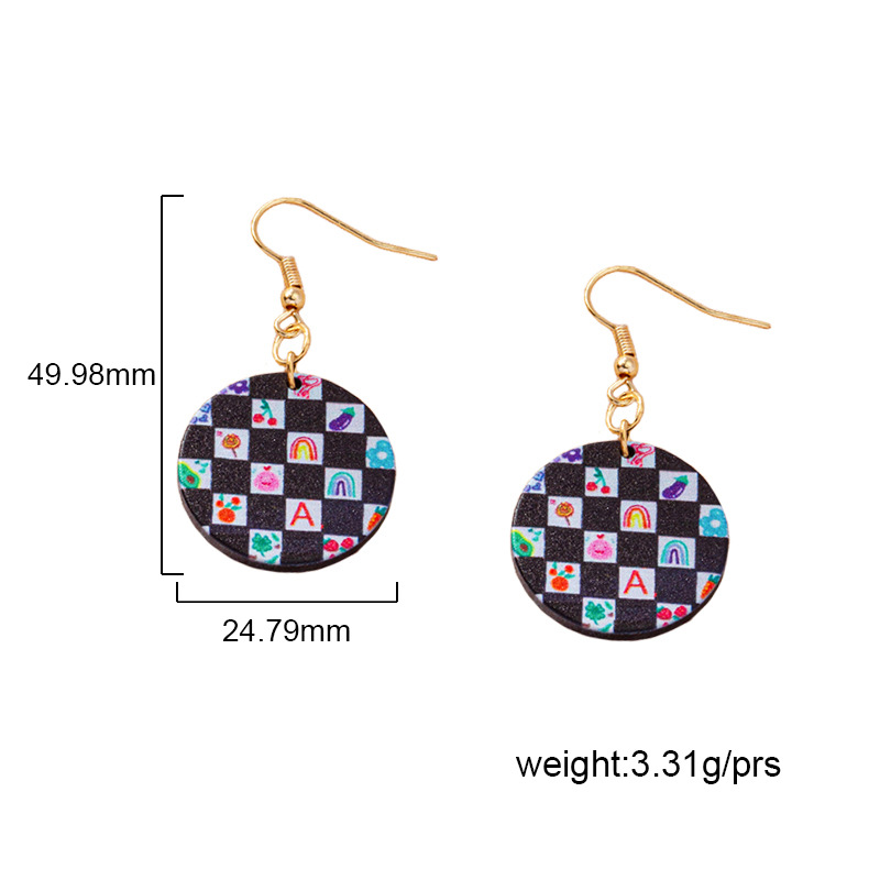 new earrings fashion pattern acrylic earrings trend letter earrings femalepicture1