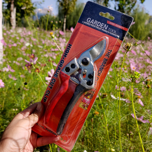 Garden agricultural tools fruit branch shears gray and red two-color V1 labor-saving branch pruning scissors SK5 blade shears pruning shears