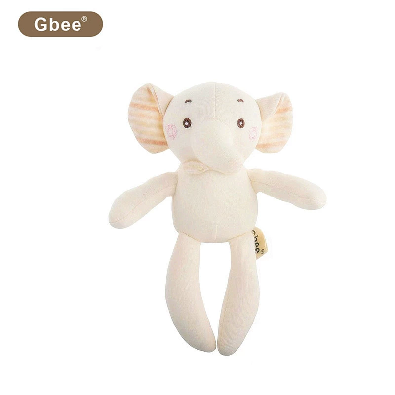 Plush Mini Doll (Gbee) — Organic Cotton, 18 cm, Baby-Safe Rattle Option