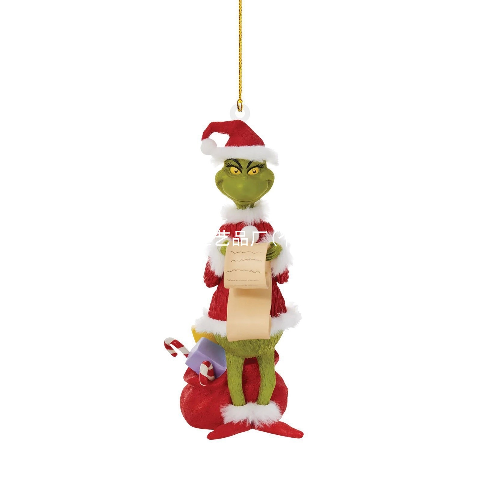 Colgante transfronterizo nuevo 2D2026 explosivo monstruo de pelo verde decoración de Navidad colgante acrílico colgante de dibujos animados árbol de Navidad colgante image 4