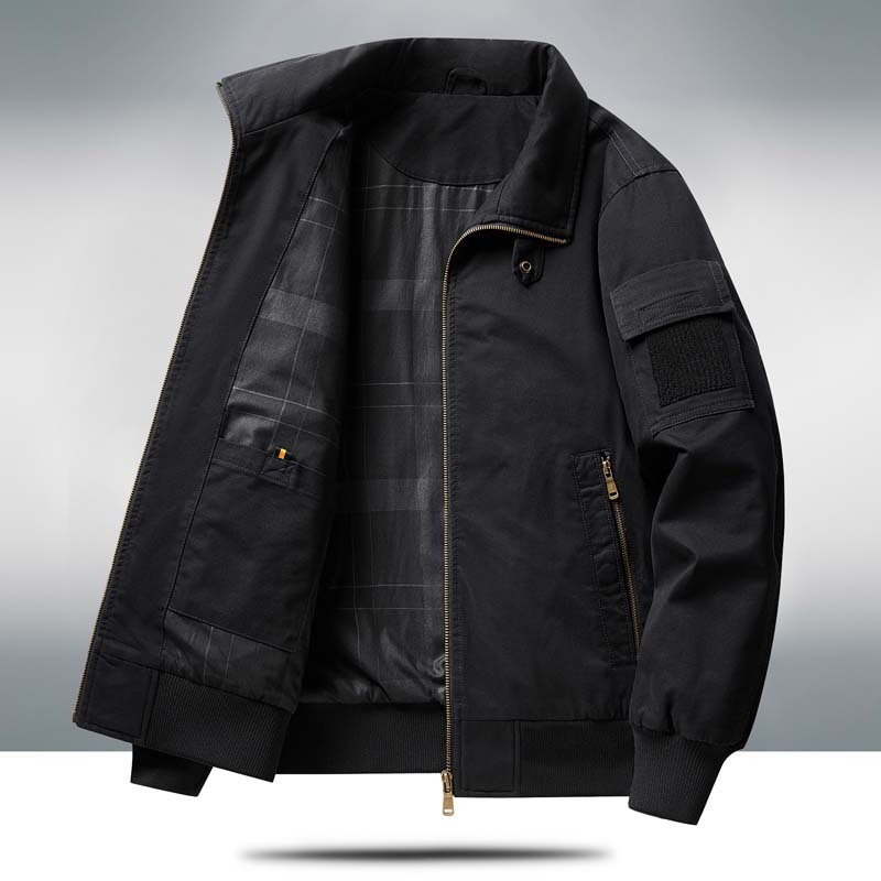 Men's Jacket Spring and Autumn 2025 New Style Loose Casual Pure Cotton Jacket American Retro Jacket