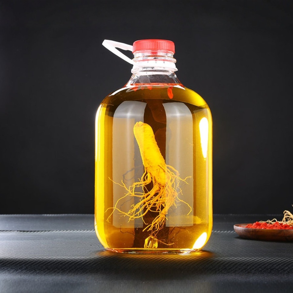 人参瓶玻璃泡酒瓶加厚无铅可自带龙头磨砂密封泡酒坛酿泡酒罐
