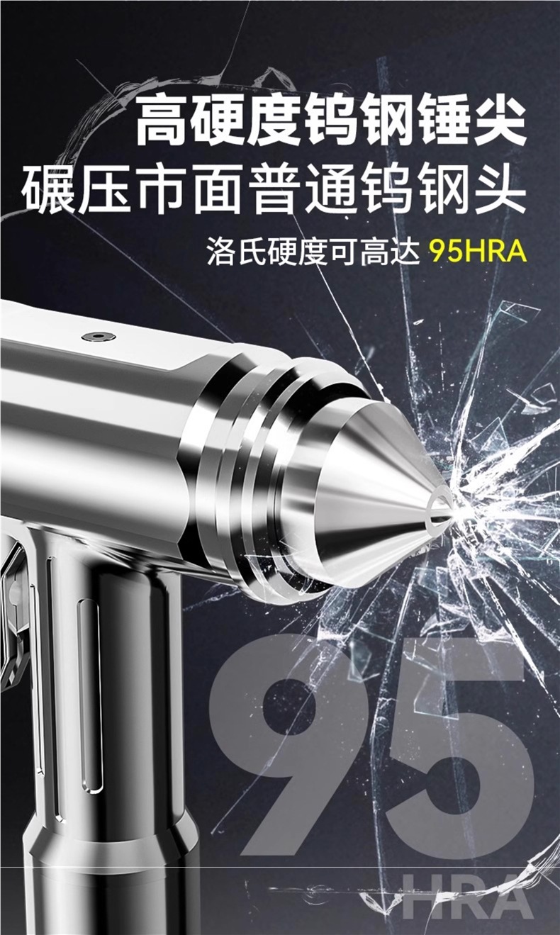 4-in-1 Car Safety Hammer, Window Breaker with Cutter
