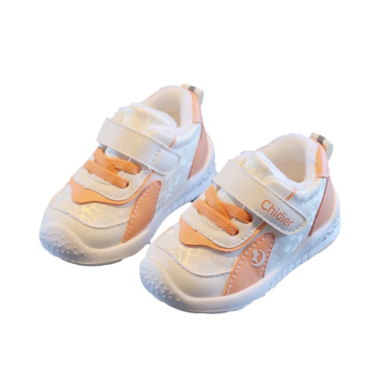Zapatos de niño de bebé con forro polar para niños zapatos de bebé Otoño e Invierno zapatillas de deporte para niños zapatos de niña de 1 a 3 años
