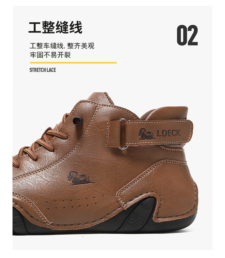 Bốt Martin nam cổ cao dáng ngắn, mũi tròn, đế bằng, phong cách thường ngày — C8008 màu kaki, C8008 màu xám, C8008 màu đen, F8008 Màu xanh lá cây chi tiết 7