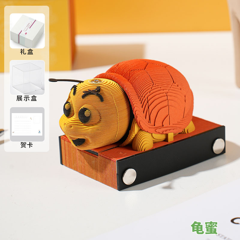 [Venta caliente diez] Notas tridimensionales en 3D, tallas de papel, modelos creativos de calendario cultural y creativo, notas adhesivas de alto valor