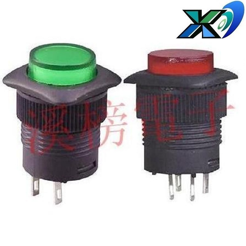 大电流自锁开关带灯4脚  大功率带灯按钮开个四脚   带灯按键开关