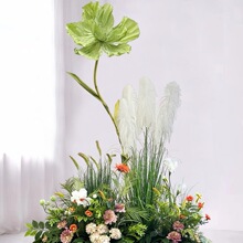 花艺造景虞美人假花花摆设服装店橱窗商场落地装饰布置
