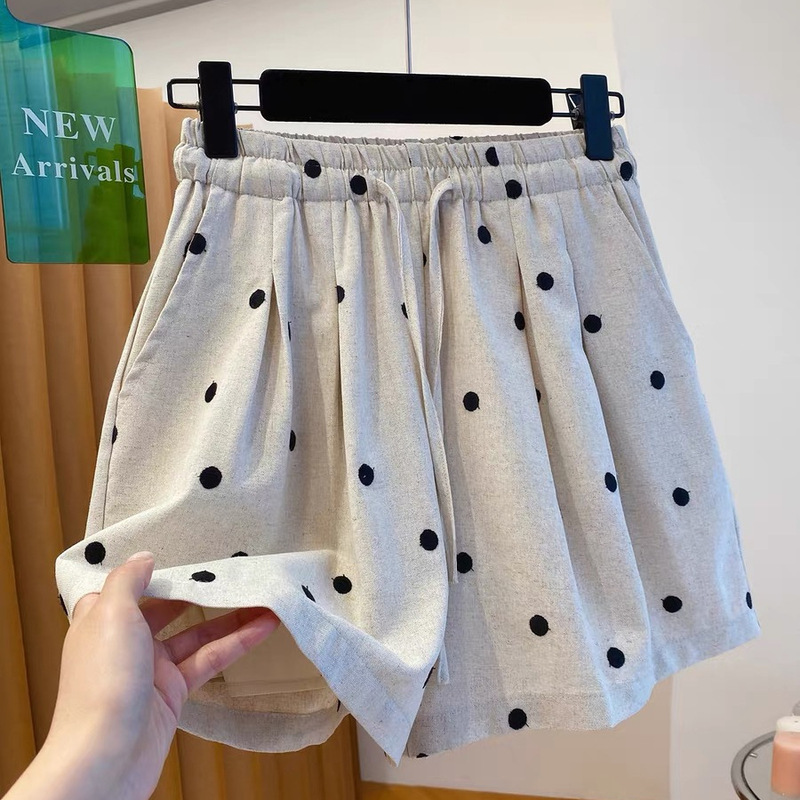Extra Large Size 150kg Polka Dot Super Nice Shorts for Women Summer 2025 New Style Wide Legs