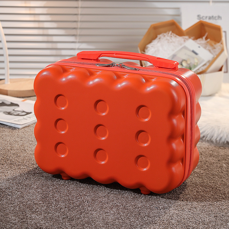 2024 nuevo estuche cosmético portátil de 14 pulgadas, equipaje pequeño, recuerdo femenino de dibujos animados, caja de almacenamiento, caja de regalo de embalaje al por mayor