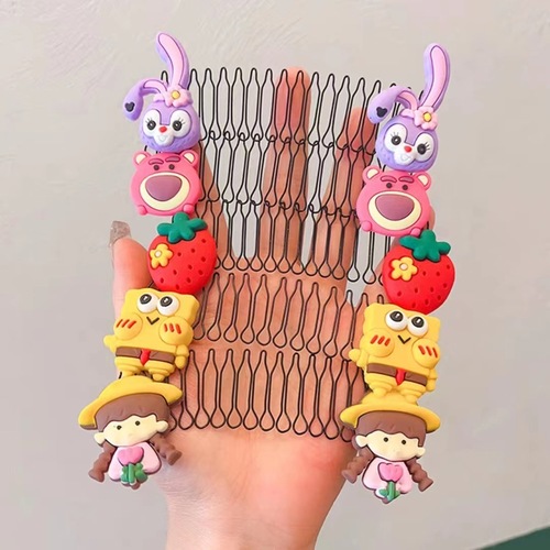 Internet celebrity new broken hair artifact children's hair comb girl cartoon cute back of the head comb girl hairpin