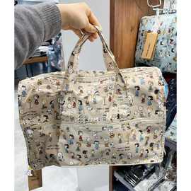 日本新款樱桃小丸子单肩手提包大容量可折叠旅行袋卡通可爱收纳包