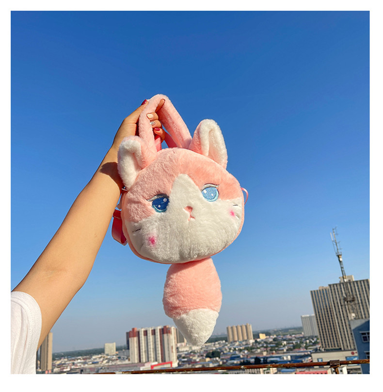 137g Weight Zipper Closure Type Single Shoulder Strap, Top Handle Strap Type Shoulder Bag Bags Type Casual Occasion Plush Material Animal, Cartoon Pattern Spring, Autumn&Winter Season Kid'S Gender Cute Style Round Shape Kid'S Plush Animal Cartoon Cute Round Zipper Shoulder Bag 7
