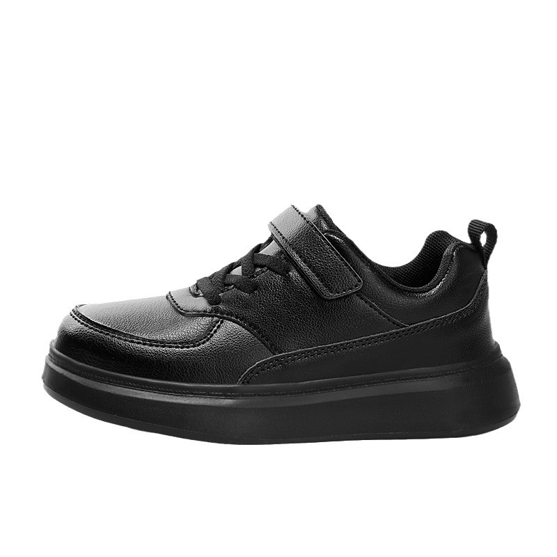 Children's sneakers student casual white shoes Four Seasons Boys Girls leather surface School Performance White soft bottom sneaker