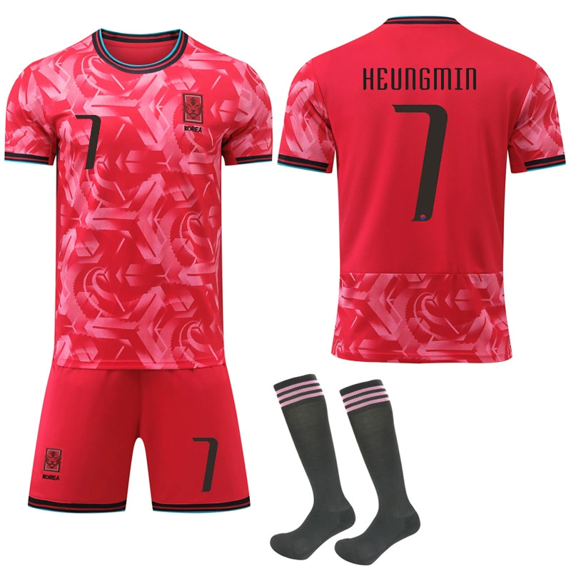 2024 Корейская футбольная форма № 7 Sun Xingyi 18 Ли Гангрен Красная форма команды экспортируется для внешней торговли