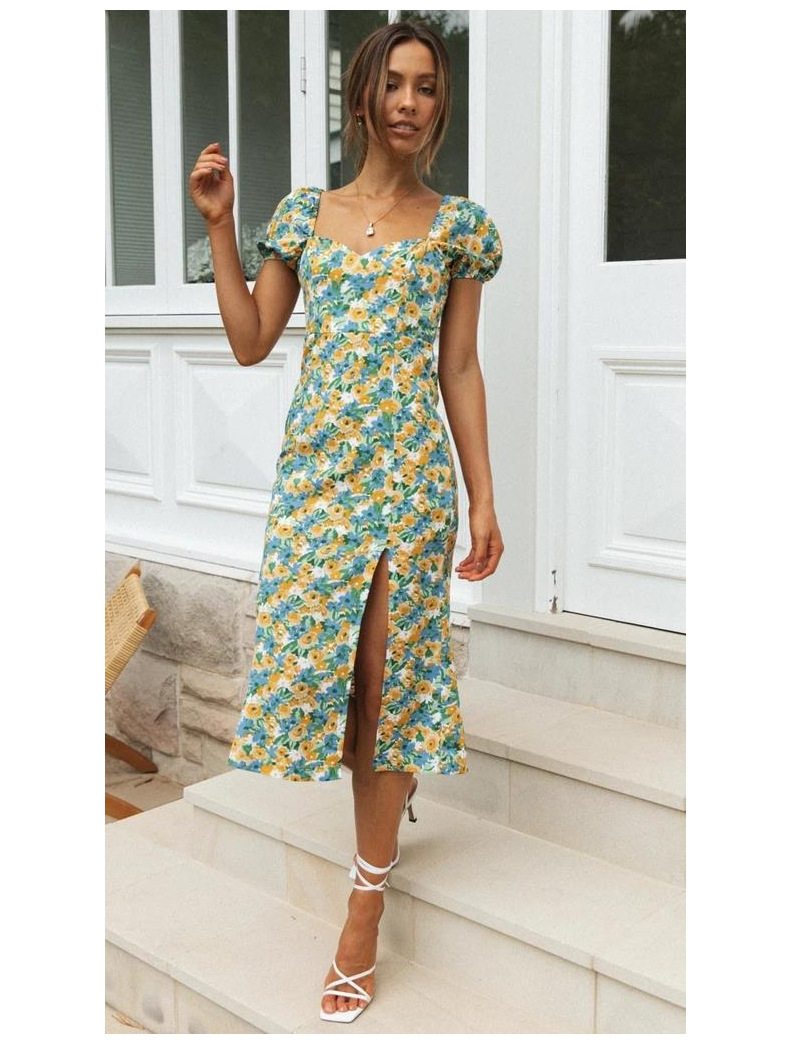 Short-Sleeved Digital Irregular Dress NSJRM72214