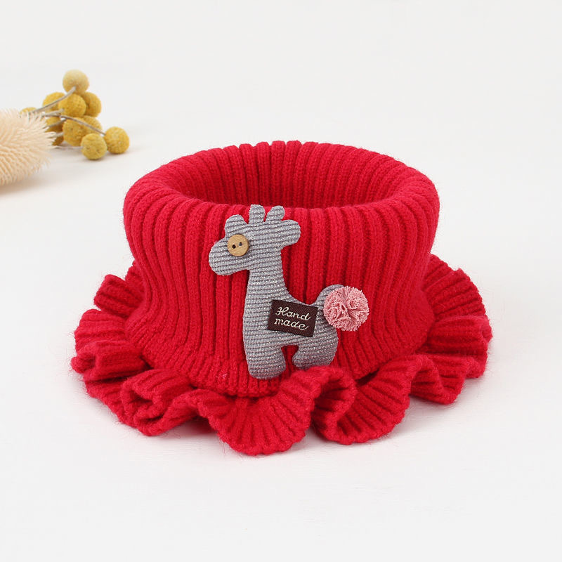Bufandas de cuello para niños otoño y invierno caliente suave a prueba de viento tejido protector de cuello para niños y niñas, cuello de lana de ciervo frío