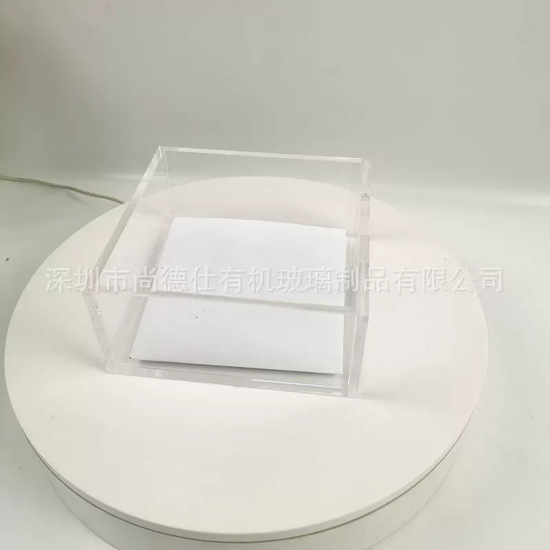 可来图制作现代简约亚克力便签盒首饰置物盒小物价品收纳盒便利贴