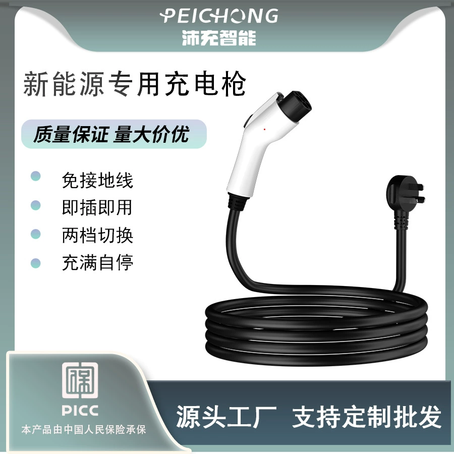 Новый зарядный пистолет | Портативное домашнее зарядное устройство с автомобильным зарядным устройством | Не требуется заземление | BYD Northern Automobile Универсальный водонепроницаемый