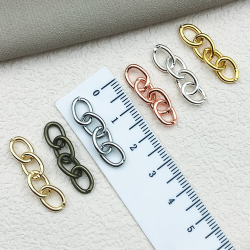 Chain jewelry accessories DIY material key ring with extended chain O-chain metal single ring keychain connector chain