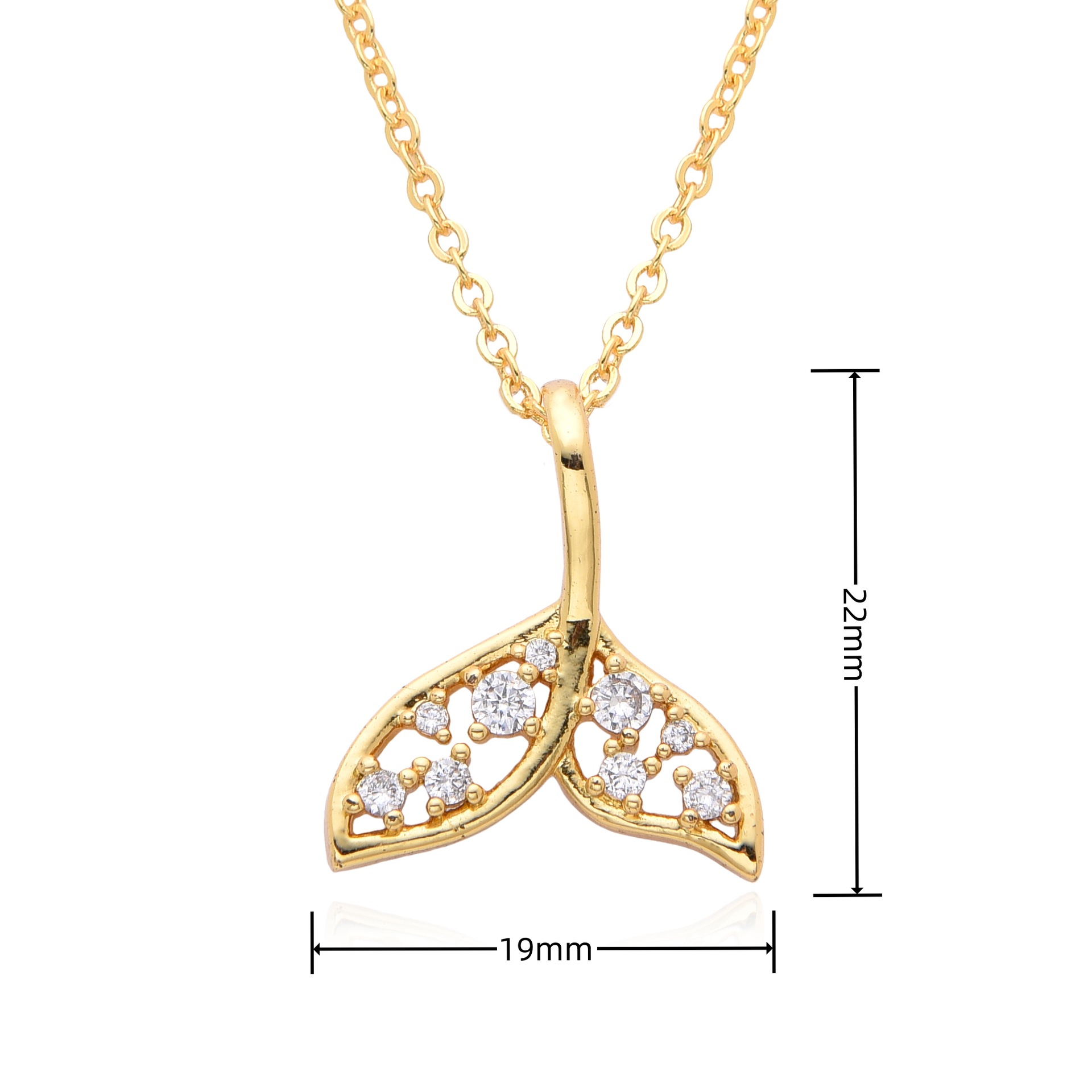 Mermaid, Fish, Fish Tail Pattern Mermaid Fish Fish Tail Copper Simple Style Classic Style Korean Style Copper Pendant Necklace Necklace
