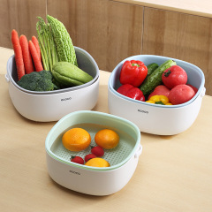 Sink basin drain basket multi-functional kitchen double-layer drain basket vegetable basket internet celebrity living room household fruit plate large size