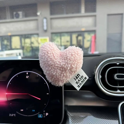 Car plush love ornaments Car ornaments - love-pink-delivered-with-traceless-stickers