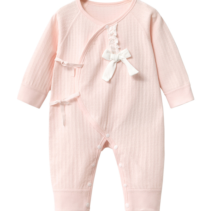 Primavera, otoño, invierno, ropa para bebés recién nacidos, algodón puro, monje, marzo, base delgada, jaqueta de nacimiento, bata de bebé