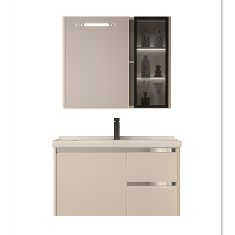 Baño sanitario moderno simple panal de abeja gabinete de baño combinado lavabo de baño lavabo cerámico integral lavabo lavabo