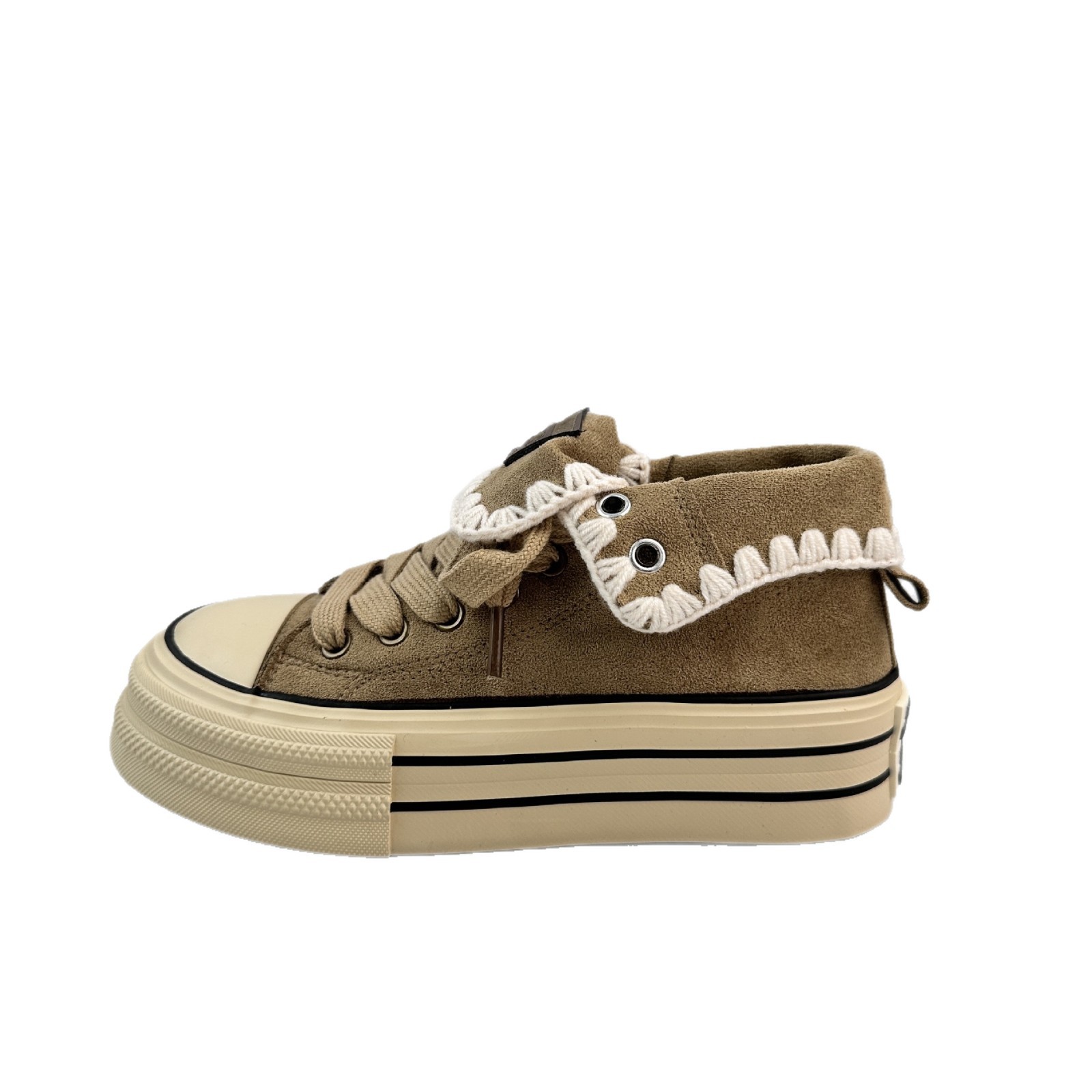 Zapatos de lona de caída de fondo grueso para mujeres, 2025 estilo coreano de zapatos de skate de alto nivel, zapatos de mujer image 6