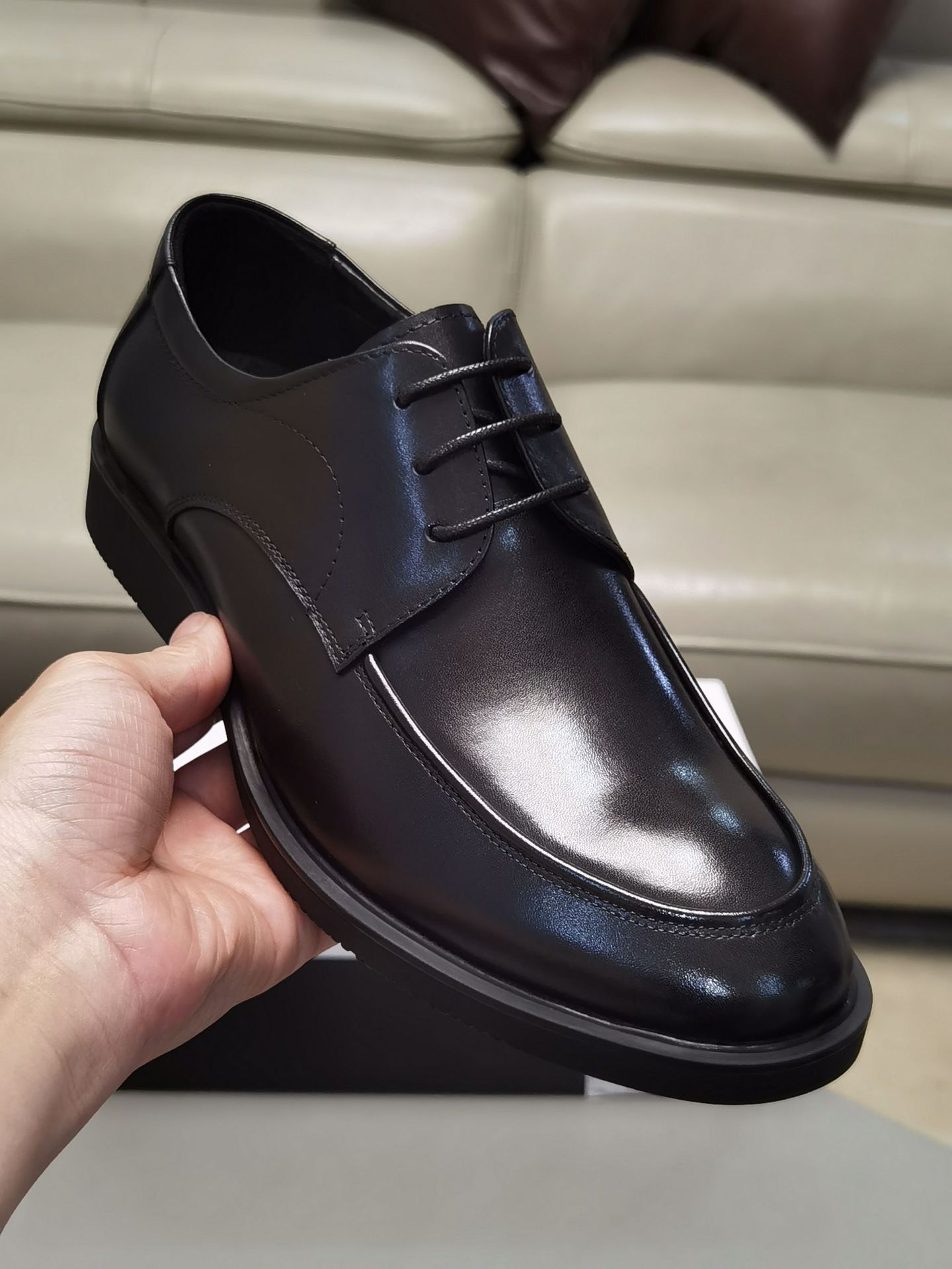 頭層牛皮真皮高端商務正裝休閑皮鞋男士英倫韓版潮尖頭內增高婚鞋