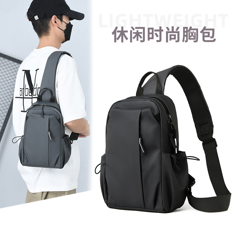 Nuevo estilo deportivo y casual bolso de hombro bolso de mensajero de moda para hombre bolso de pecho de moda bolso de hombro ligero de gran capacidad para viajeros