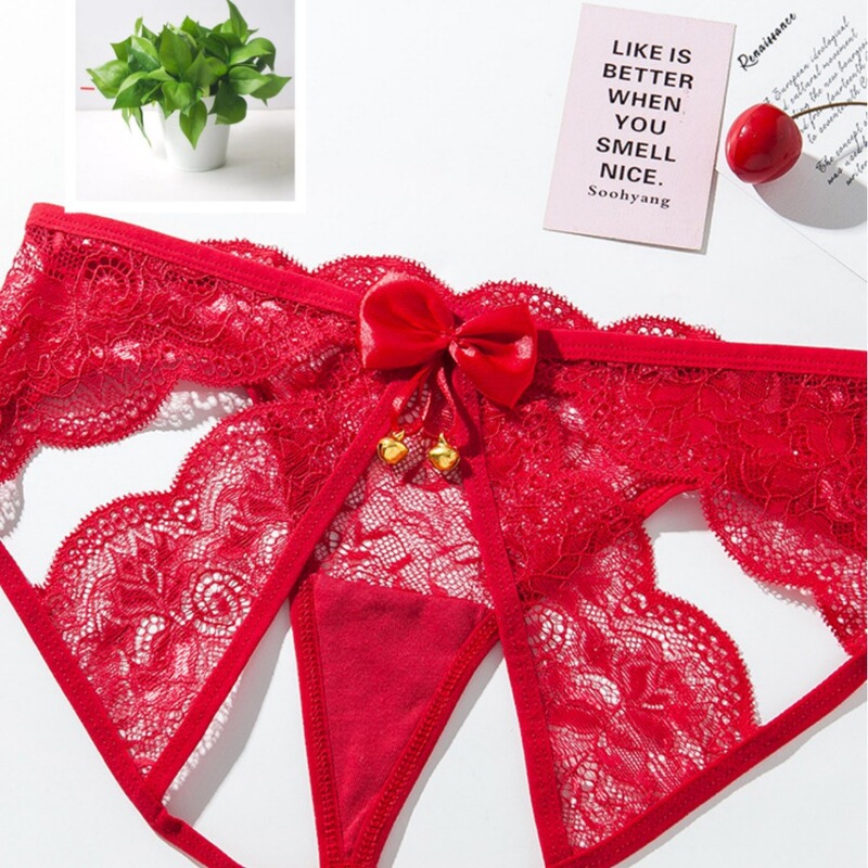 Sexy Underwear Sexy Lace Underwear Passionate Hot No-off Open-file Underwear Mesh Hollow Briefs Women