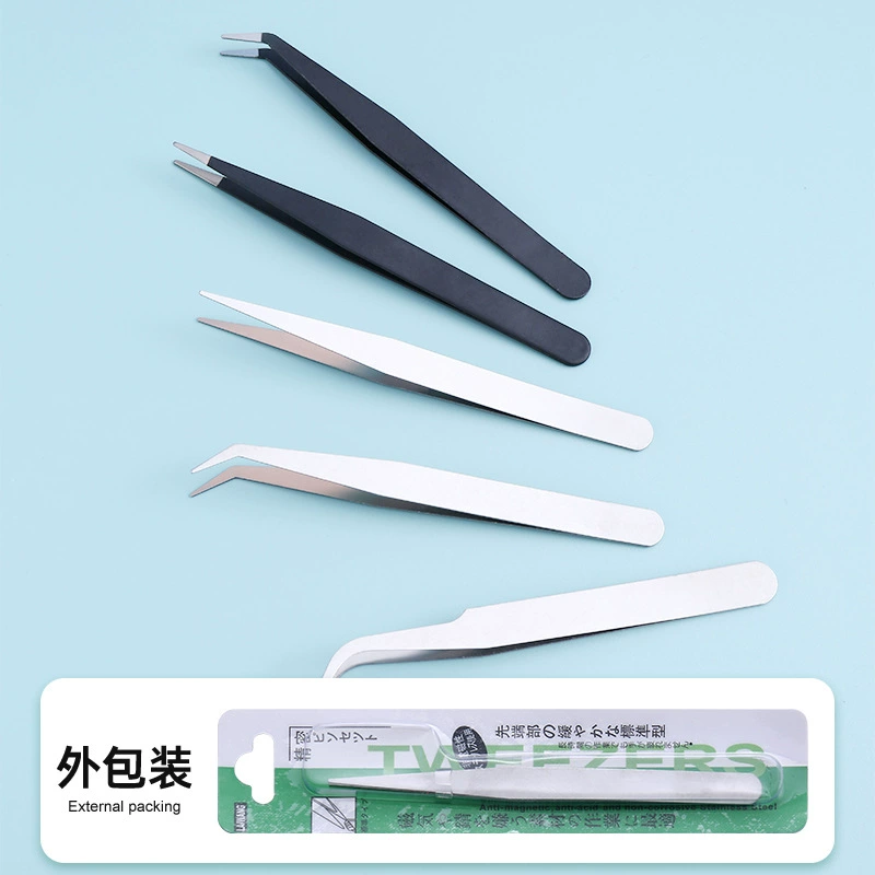 Бриллиантовая роспись страз пинцет 9CM из нержавеющей стали колена пинцет diy виджет прямая голова колена пинцет