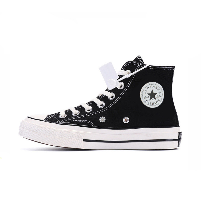 Meiji Conway de los años 1970 zapatos de lona de pareja alta mujer estrella clásica baja zapatos deportivos casuales skate hombre image 23