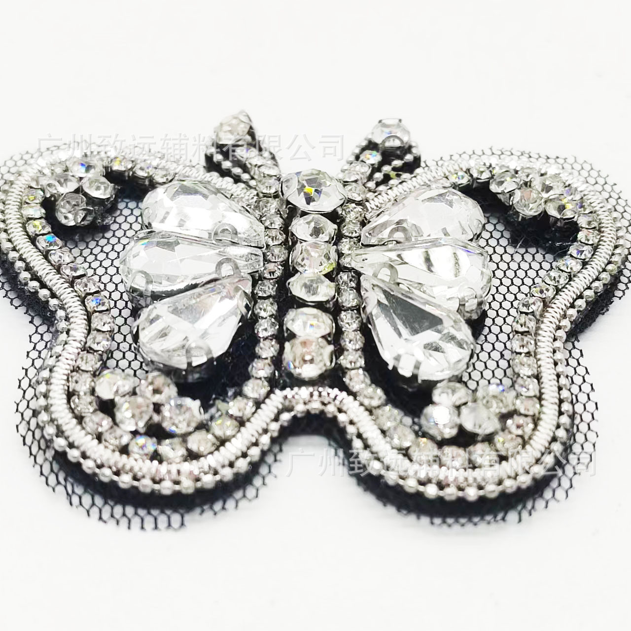 Nueva moda suministro pegajoso diamante mariposa de cristal pegatinas de tela Ropa Accesorios zapatos y sombreros bolsa Decoración Accesorios DIY image 5