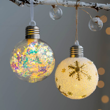 Hromeo 聖誕節裝飾品聖誕球燈聖誕樹裝飾發光球掛件櫥窗吊頂掛飾