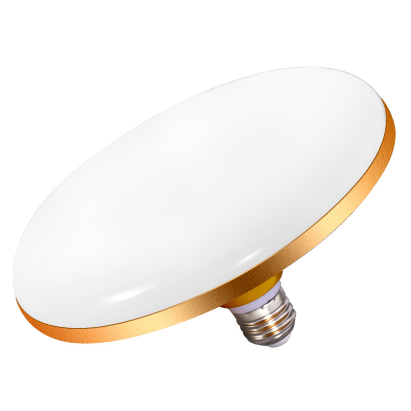 Lámpara UFO que cambia la luz de tres colores hogar bombilla led E27 tornillo boca sala de estar comercial lámpara de bombilla de puesto de tres pruebas