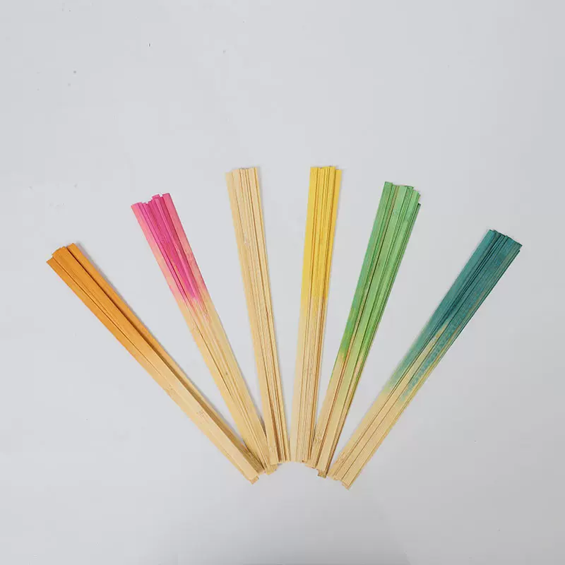 幼儿园美工区彩色竹编材料儿童手工渐变竹编彩色竹片