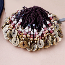 黄铜挂件五帝钱铜钱铜葫芦挂绳和配件创意钥匙扣链小礼物