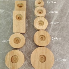 ケヤキのゴムの木の台座の実木のデスクトップの置物の台座の照明の部品の木製の台座の小さい夜の明かりの純粋な台座