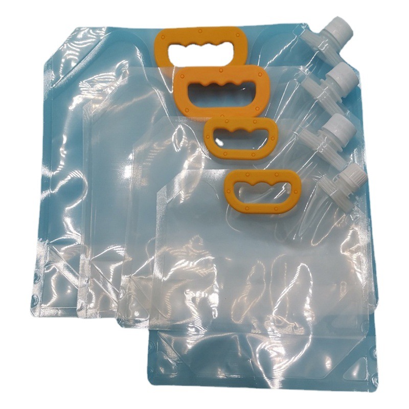 Wholesale water bottle bag 10L folding water bag sports portable outdoor travel camping mountaineering portable thick water storage bag