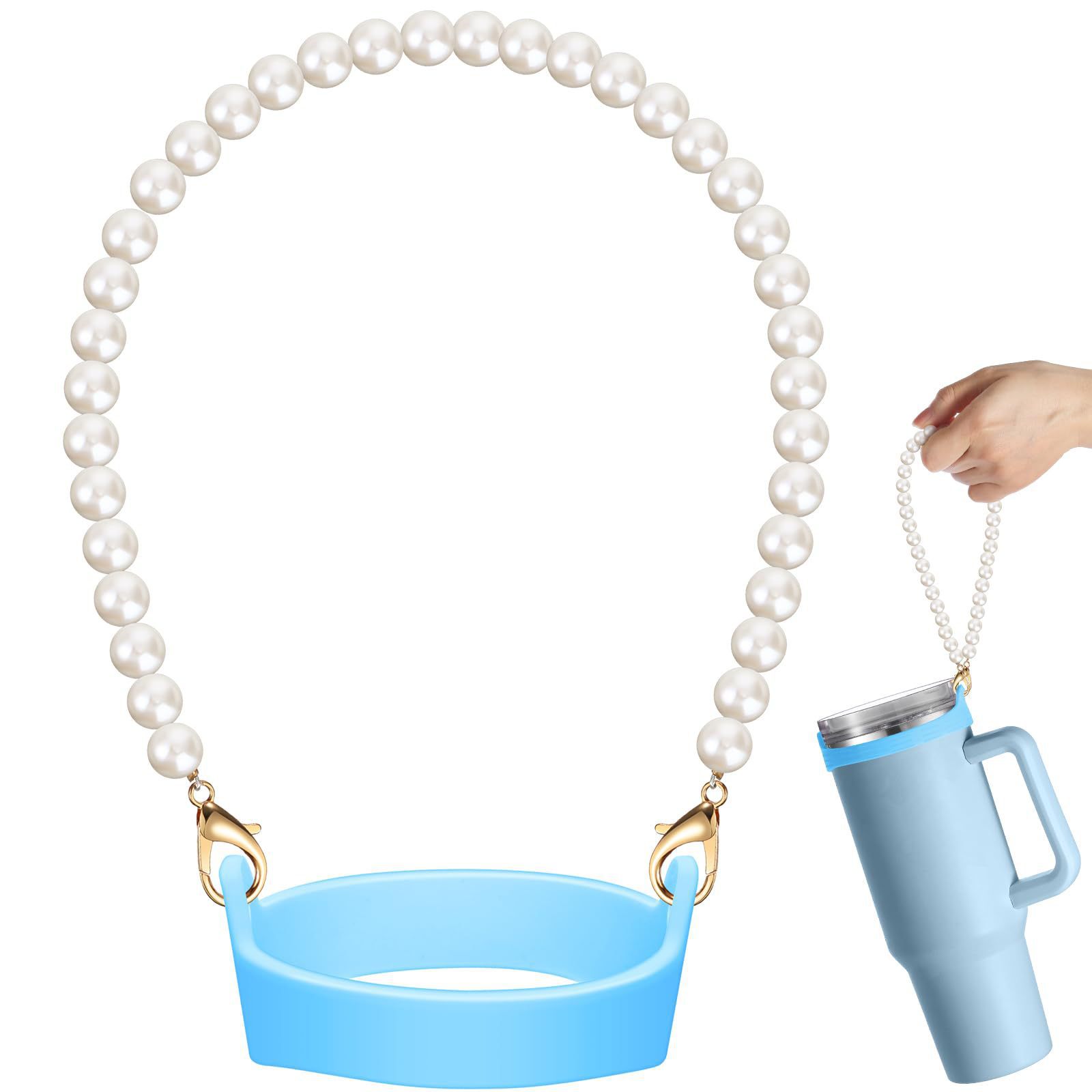 Amazon taza de agua portátil copa collar flores Stanley silicona Amazon explosión kettle cordón trenzado con colgante