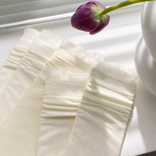 Summer women's thin socks lace long socks women's mid-calf socks Lolita style JK princess pile socks