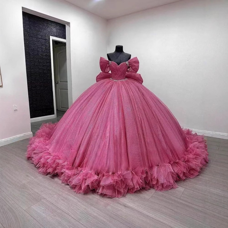 Amazon Hot New Style Evening Dress One-Shoulder Tube Top Adult Ceremony Dress Princess Dress Prom Performance Evening Dress