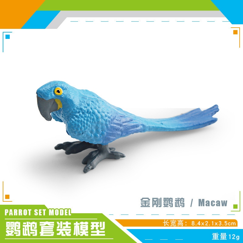 Exportación transfronteriza de simulación de pájaros modelo de papagaios peonía papaio de escritorio decoración estática juguetes