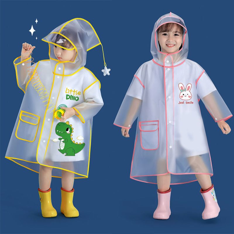 Kindergarten Transparent Kidsren's Raincoat 6-12 Years Old Cartoon Cute Waterproof Poncho Thickeneded Eva Special Rain Gear for School Kindergarten Transparent Kidsren's Raincoat 6-12 Years Old Cartoon Cute Waterproof Poncho Thickeneded Eva Special Rain Gear for School