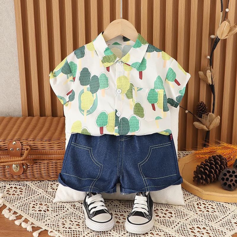 Shirt, sleeves, set, with short sleeve