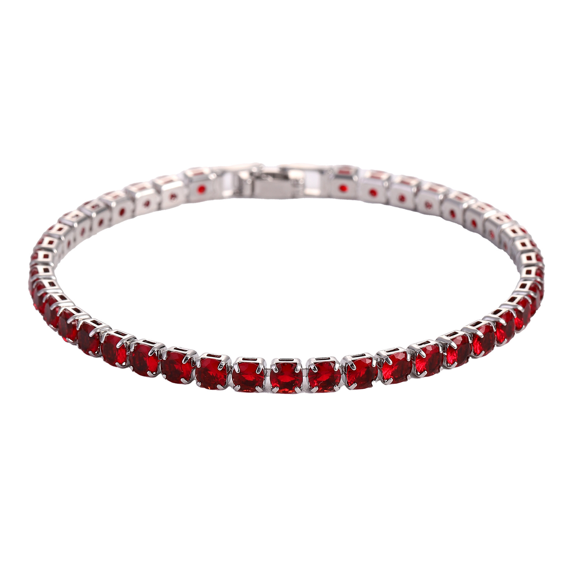 Herre tennisarmbånd i titaniumstål med moissanit sten_voghion.com