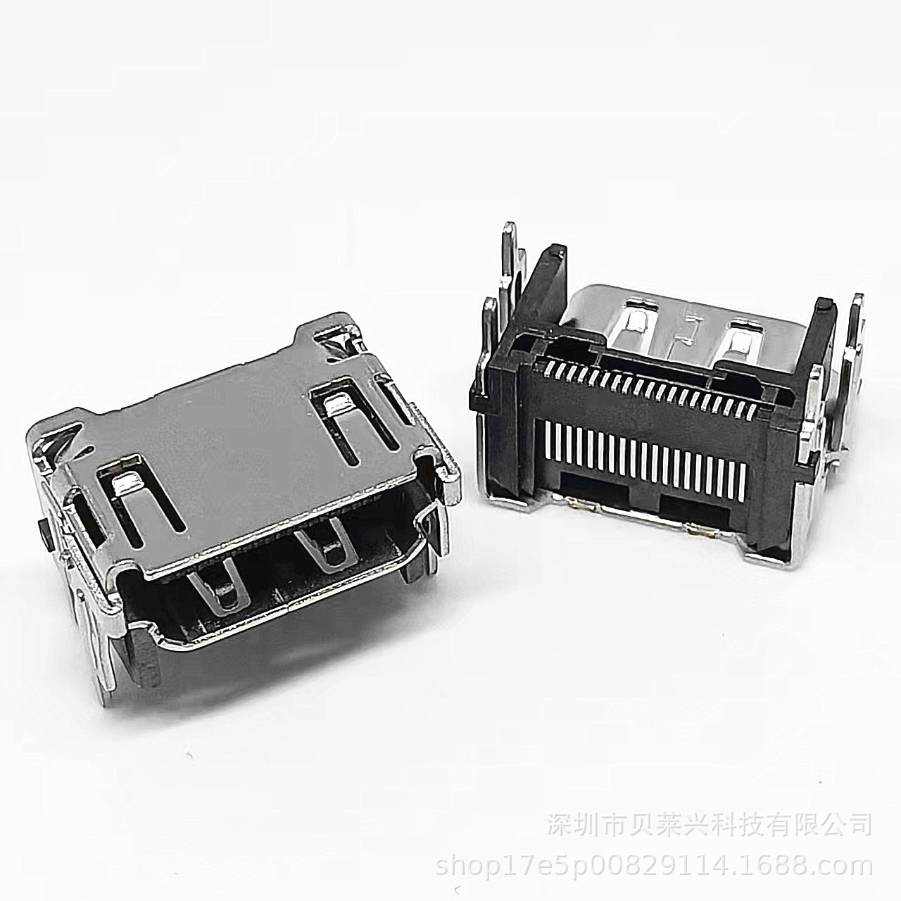 A型 TYPE HDMI加高母座 总高9.2 10.3长 19PIN 四脚插板SMT 带弹